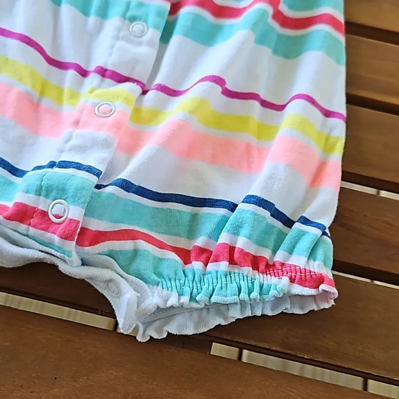 Carter's Striped Baby Girl Romper 3M - Picture 5 of 10
